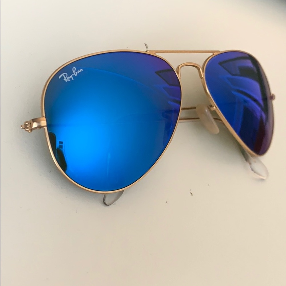 Authentic Blue Reflective Ray Ban - image 1